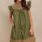 FOREST WHISPER WOVEN MINI DRESS