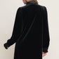 VELVET POWER BLACK MINI DRESS
