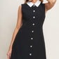 LOVELY MOMENT BLACK WOVEN MINI DRESS