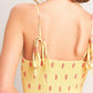 GOLDEN SUMMER POLKA WOVEN MIDI DRESS
