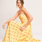GOLDEN SUMMER POLKA WOVEN MIDI DRESS
