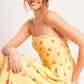 GOLDEN SUMMER POLKA WOVEN MIDI DRESS