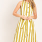 SUNSHINE STRIPE WOVEN MIDI DRESS