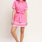 WEEKEND PREPPY LOOK WOVEN MINI DRESS