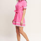 WEEKEND PREPPY LOOK WOVEN MINI DRESS