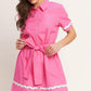 WEEKEND PREPPY LOOK WOVEN MINI DRESS