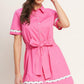 WEEKEND PREPPY LOOK WOVEN MINI DRESS