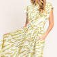 SOFT ZEBRA WOVEN MIDI SHIRT DRESS