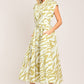 SOFT ZEBRA WOVEN MIDI SHIRT DRESS