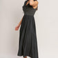DARK ELEGANCE WOVEN MIDI DRESS