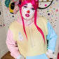 Pastel Colorblock Clown Hoodie - Have a Nice Day Clowncore Unisex Hoodie 2XS-6XL