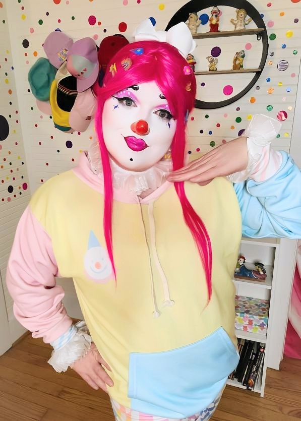 Pastel Colorblock Clown Hoodie - Have a Nice Day Clowncore Unisex Hoodie 2XS-6XL