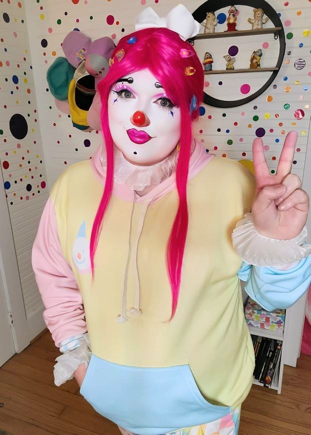 Pastel Colorblock Clown Hoodie - Have a Nice Day Clowncore Unisex Hoodie 2XS-6XL
