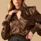 THE ART OF BALANCE WOVEN SATIN TOP
