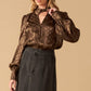THE ART OF BALANCE WOVEN SATIN TOP