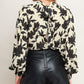 FREEDOM FLORAL STATEMENT WOVEN TOP