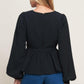 BLACK CANVAS WOVEN TOP