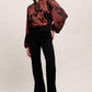 JUST DARK ENOUGH TO FEEL SPECIAL WOVEN TOP