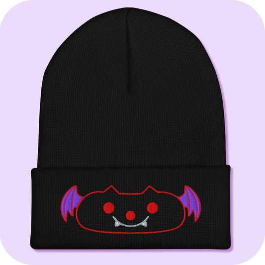 Kawaii Bat Cuffed Beanie