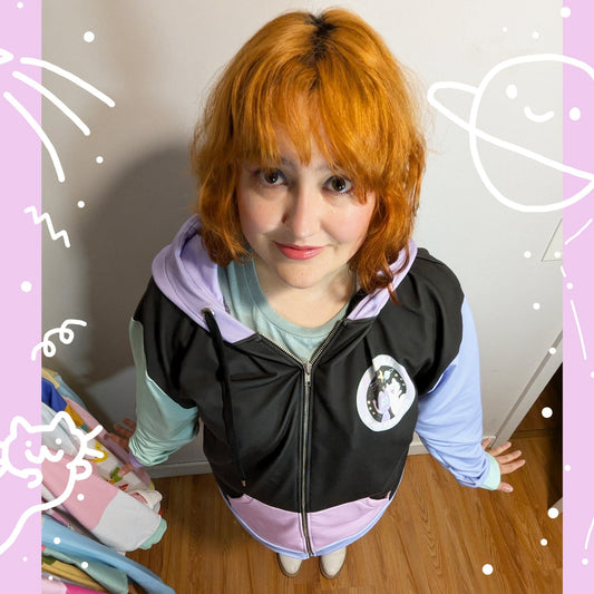 Kawaii Space Program Frillability Collection Unisex zip hoodie 2XS-6XL