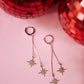 Staggered Star Drops (Gold + Silver)