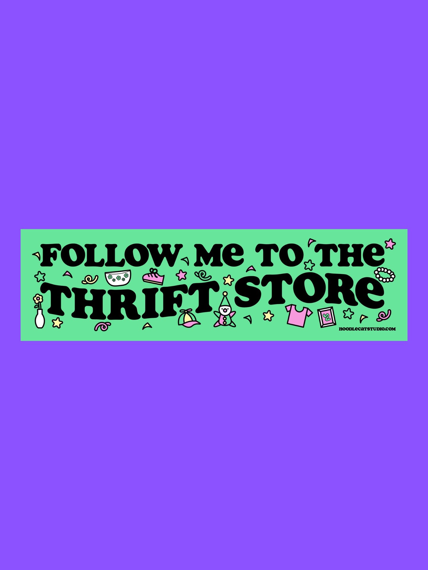 Thrift Store Car Bumper Magnet 10" x 3"