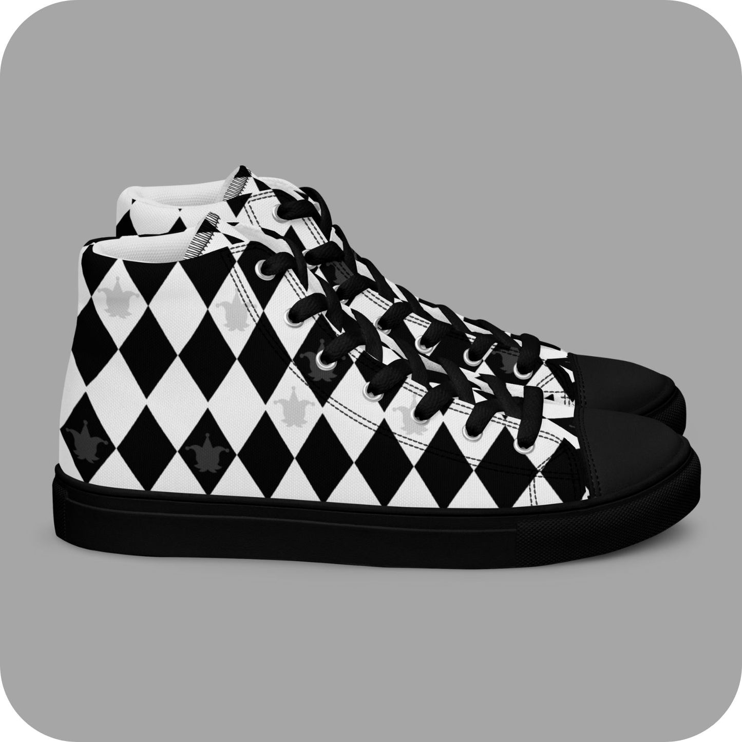 Jester Clowncore Shoes Women’s sized high top canvas shoes 5 - 11.5