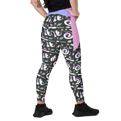 Kawaii Cat Patterned Leggings with pockets Frillability Collection 2XS-6XL