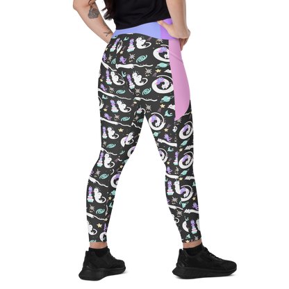 Kawaii Cat Patterned Leggings with pockets | Frillability Collab 2XS-6XL
