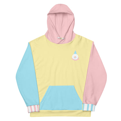 Pastel Colorblock Clown Hoodie - Have a Nice Day Clowncore Unisex Hoodie 2XS-6XL