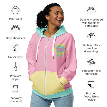 Doing My Best Cute Pastel Unisex zip hoodie 2XS - 6XL