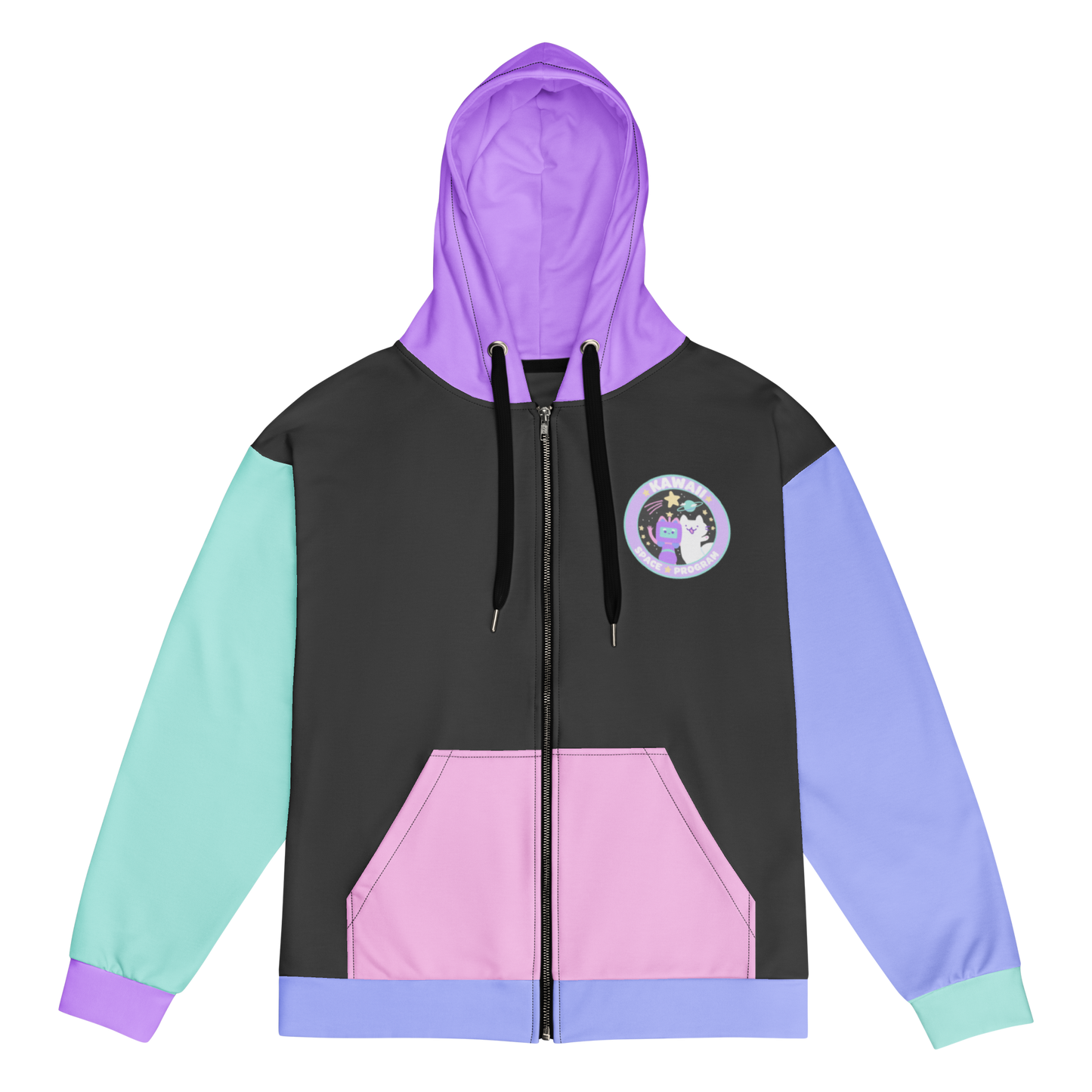 Kawaii Space Program Frillability Collection Unisex zip hoodie 2XS-6XL