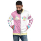 Palhaço vs Mime Clowncore Pastel Colorblock Candy Colorway Jaqueta bomber unissex XS - 3XL
