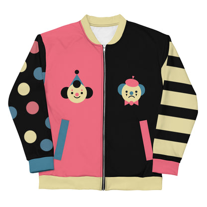 Palhaço vs Mime Clowncore Primário Colorblock Vintage Colorway Jaqueta Bomber Unissex XS-3XL