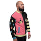 Clown vs Mime Clowncore Primary Colorblock Vintage Colorway Unisex Bomber Jacket XS- 3XL