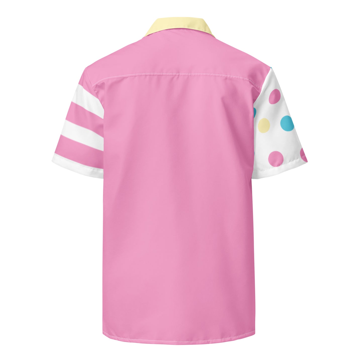 Clown vs Mime Clowncore Pastel Colorblock Candy Colorway Unisex button shirt