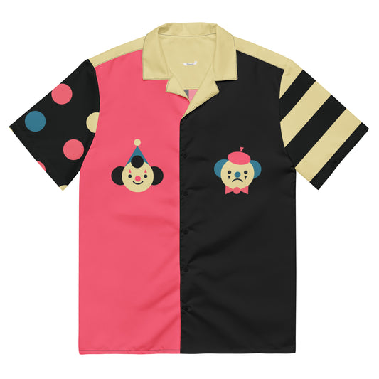 Clown vs Mime Clowncore Unisex button shirt 2XS -6XL