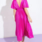 COWGIRL REPEAT SATIN MIDI DRESS