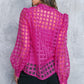 FLUTTERING ON WOVEN TOP
