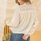 STAY AHEAD PEASANT TOP