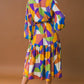 REMARKABLE FLAIR WOVEN MIDI DRESS