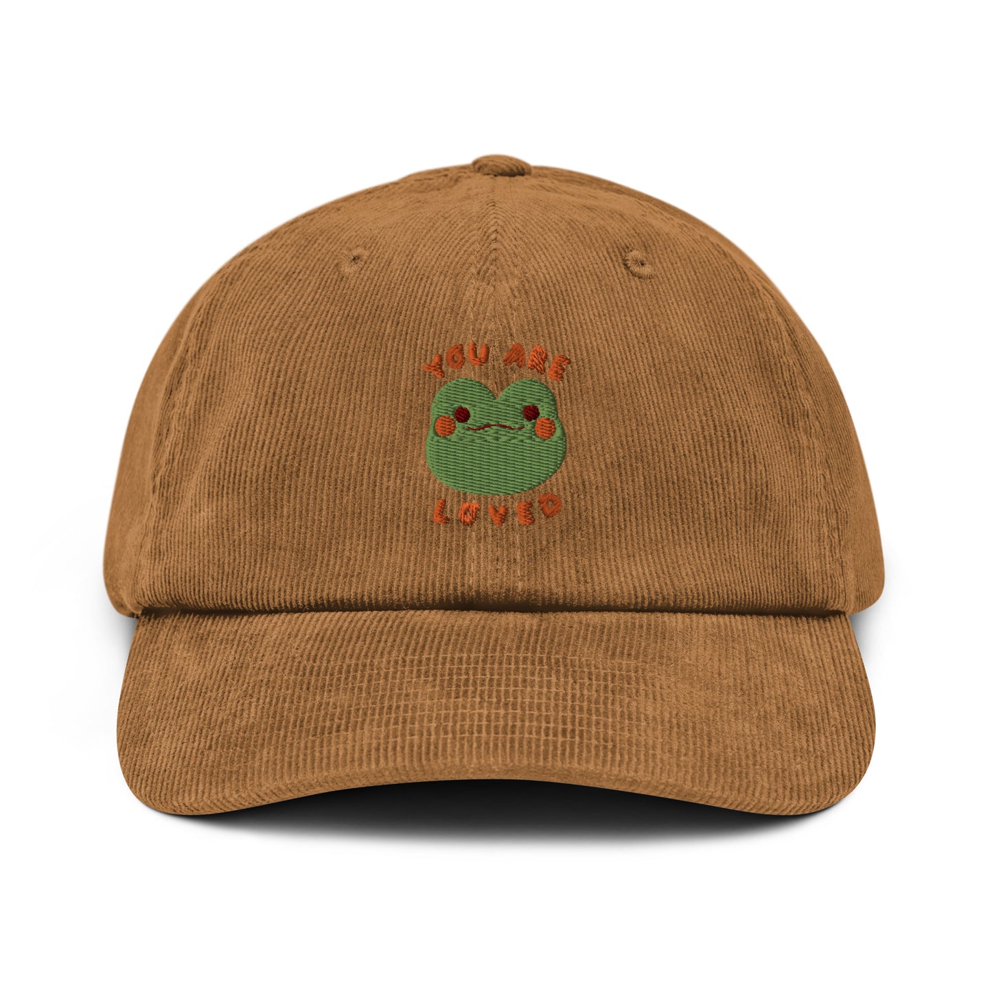 Friendly Froggy Embroidered Corduroy hat