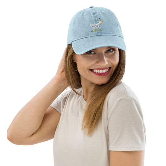 Silly Goose Embroidered Denim Hat