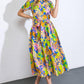 KEEP BLOOMING WOVEN MIDI DRESS