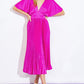 COWGIRL REPEAT SATIN MIDI DRESS