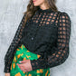 FLUTTERING ON WOVEN TOP