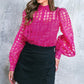 FLUTTERING ON WOVEN TOP