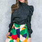 STOLEN GLANCES SATIN TOP