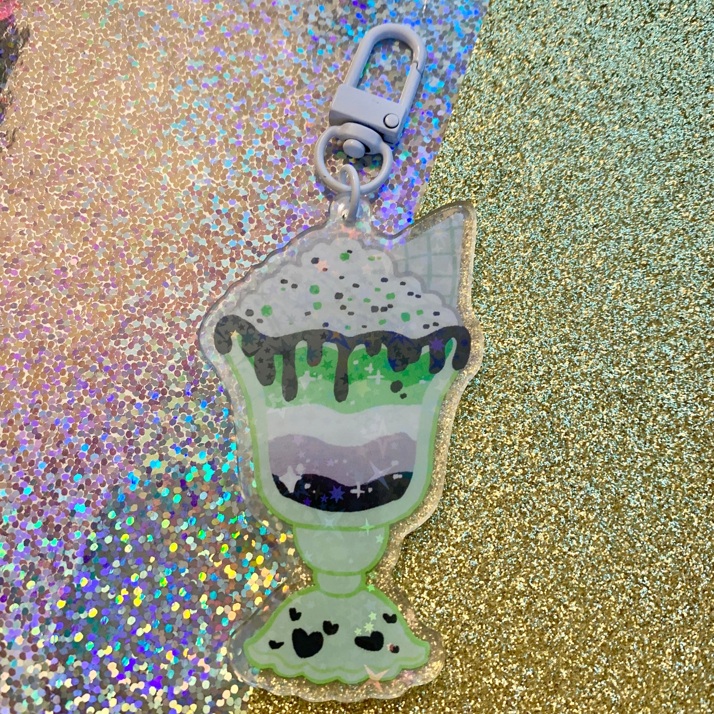Pride Milkshake ~ HOLO Acrylic Charms