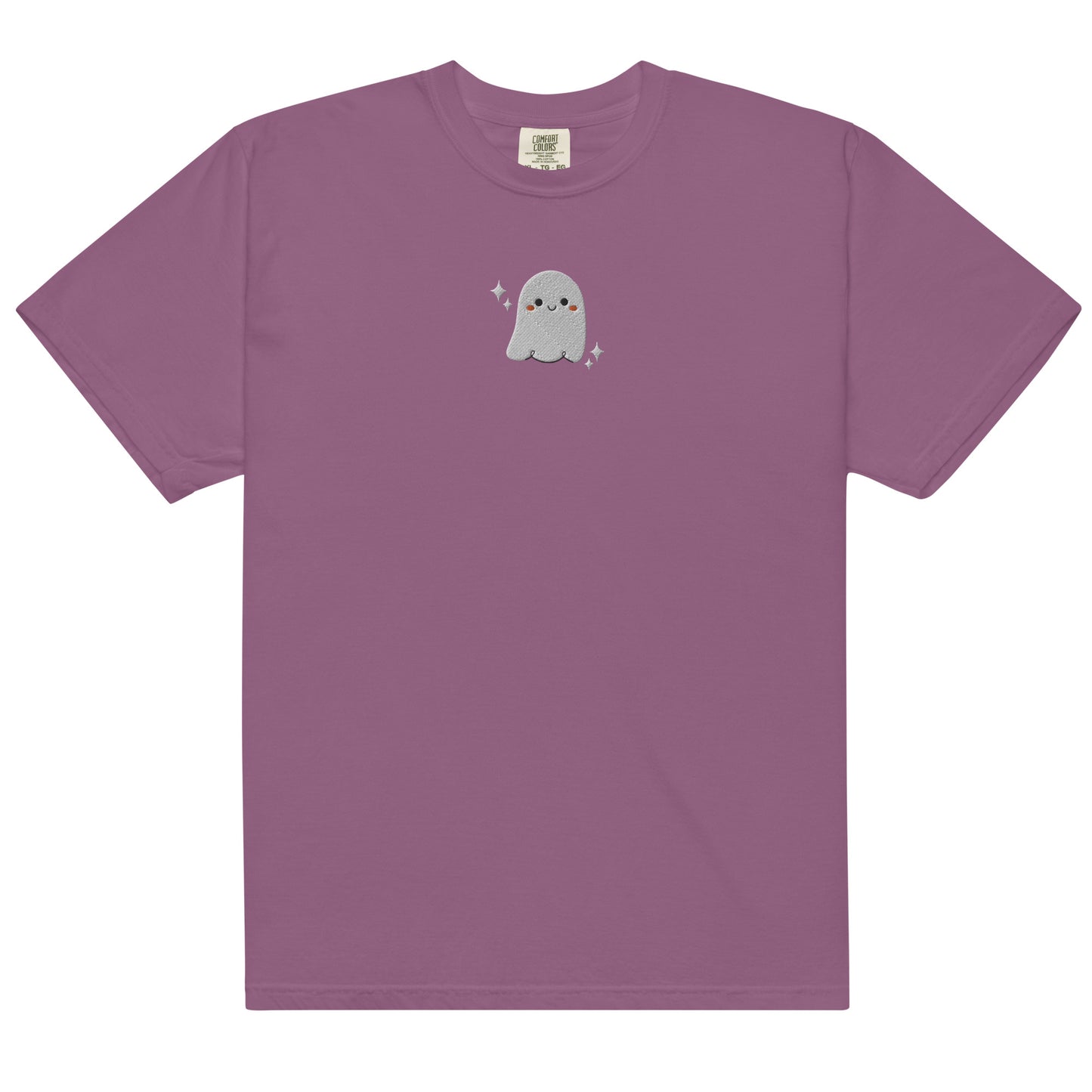 Cute Little Ghost Embroidered Men’s sized garment-dyed Comfort Colors heavyweight t-shirt S - 3XL